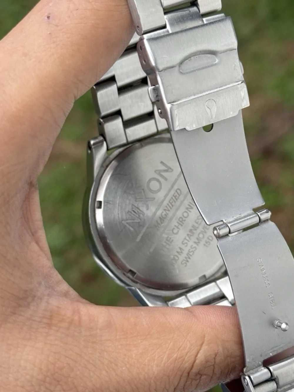 Nixon Silver Stainless Steel Watch with Black Dial - Picture 2 of 5